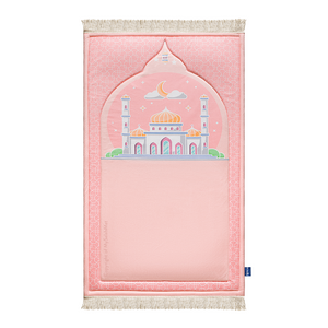 Padded Kids Prayer Mat with Blush Pink Design | Urban Rugs UK