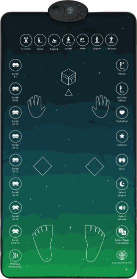 Teal adult interactive prayer mat