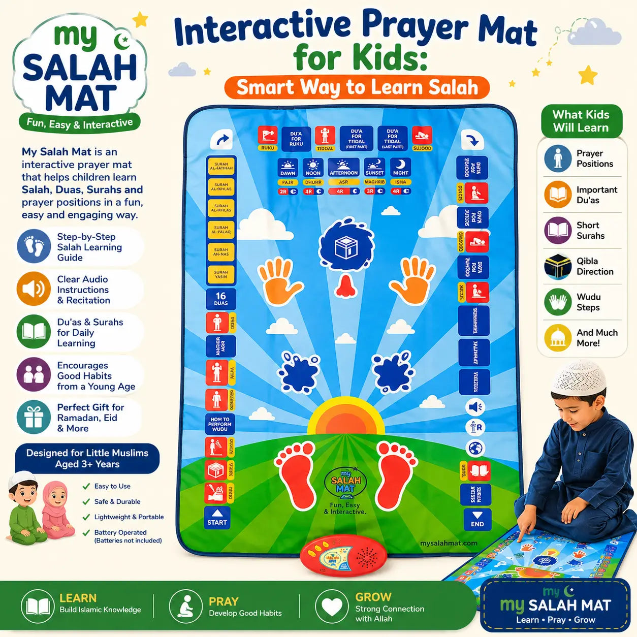 Interactive Prayer Mat for Kids: Smart Way to Learn Salah