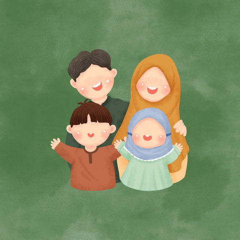 Positive Muslim Family