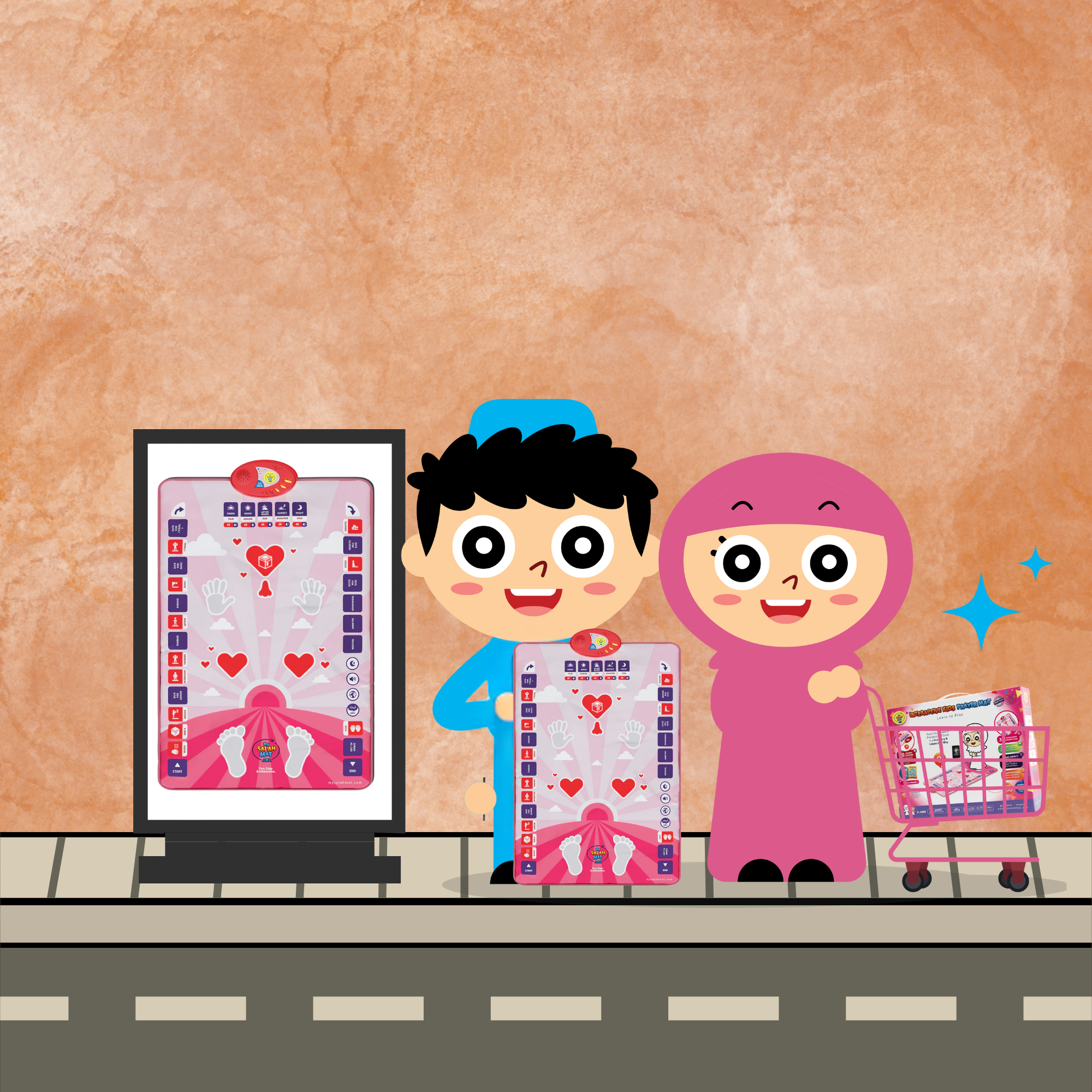 my salah mat kids prayer mat pink version