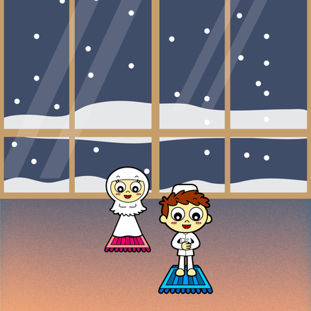 my salah mat characters praying fajr