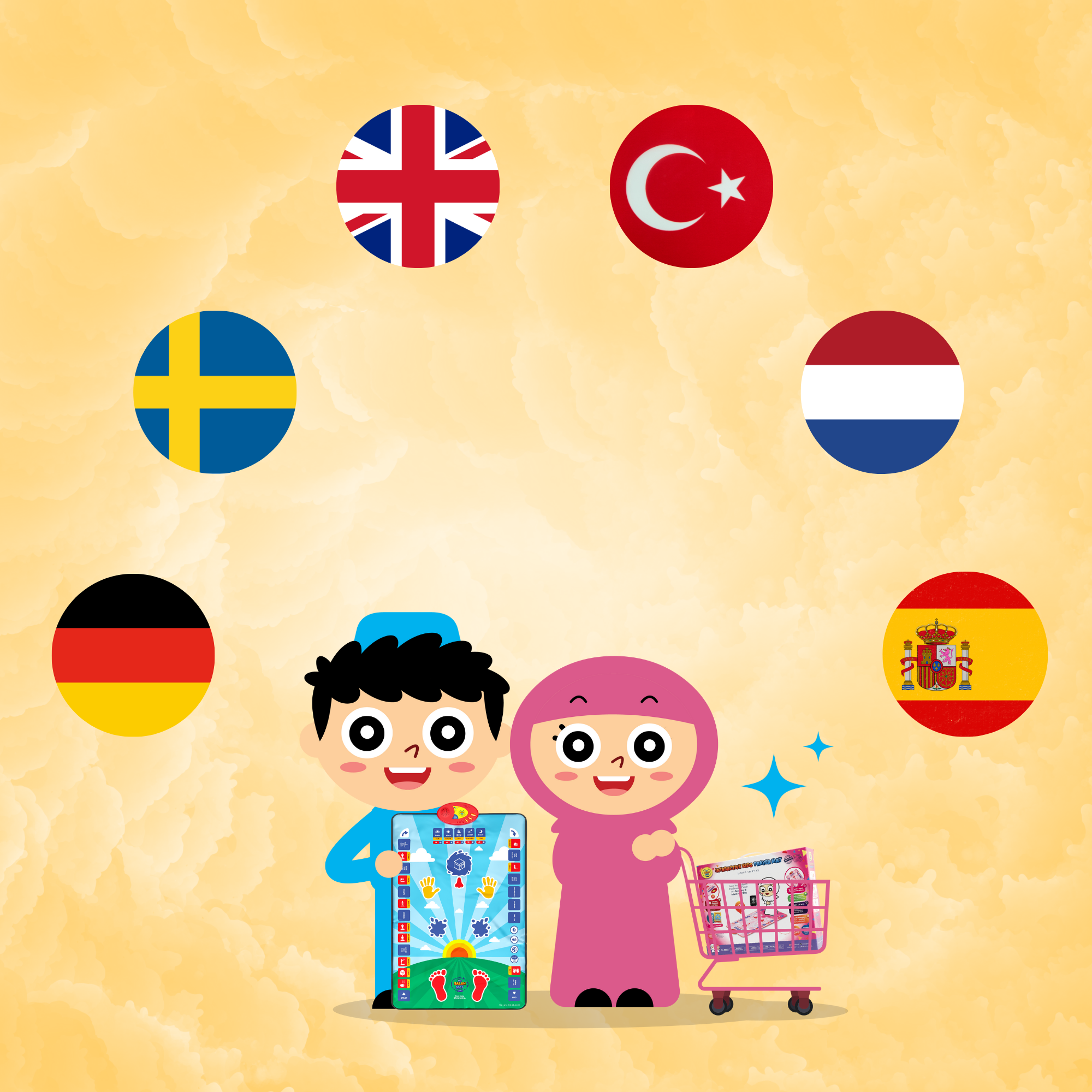 kids interactive prayer mat multiple languages