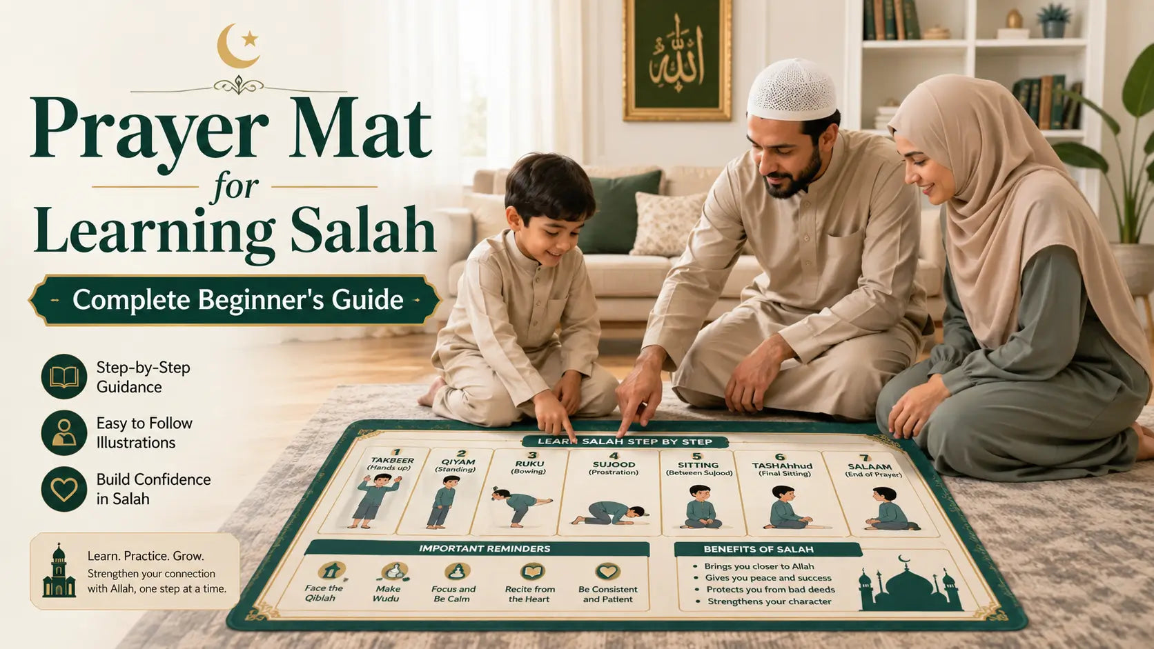 Rayer Mat for Learning Salah