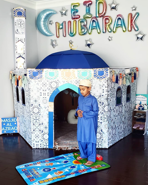 My Son Learned how many Surahs are in the Quran using the Interactive Salah Mat
