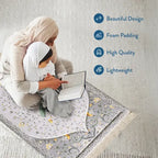 soft velvet yellow vine prayer mat