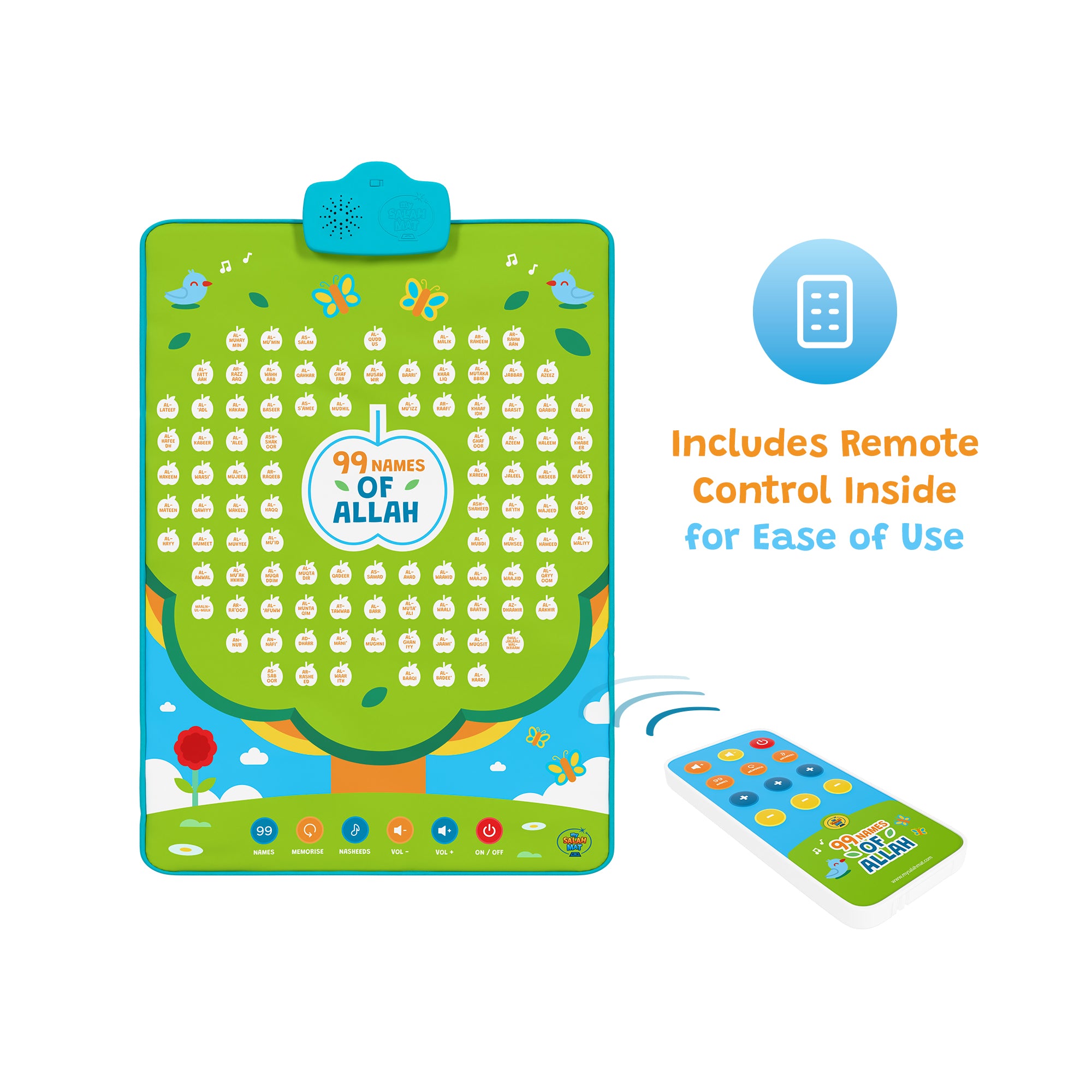 99 Names of Allah Interactive Audio Mat & Wall Art | Learn About All 99 Names of Allah with Stories & Memorisation Function | A beautiful Ramadan and Eid gift for loved ones