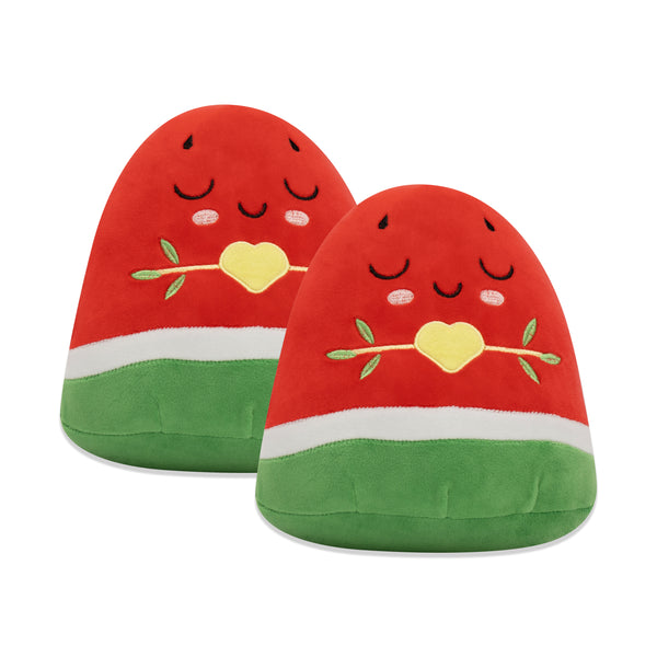 2 Watermelon Plushies -  20cm Soft Cuddly Pillow Adorable Muslim Doll [DEAL] | Eid Gift