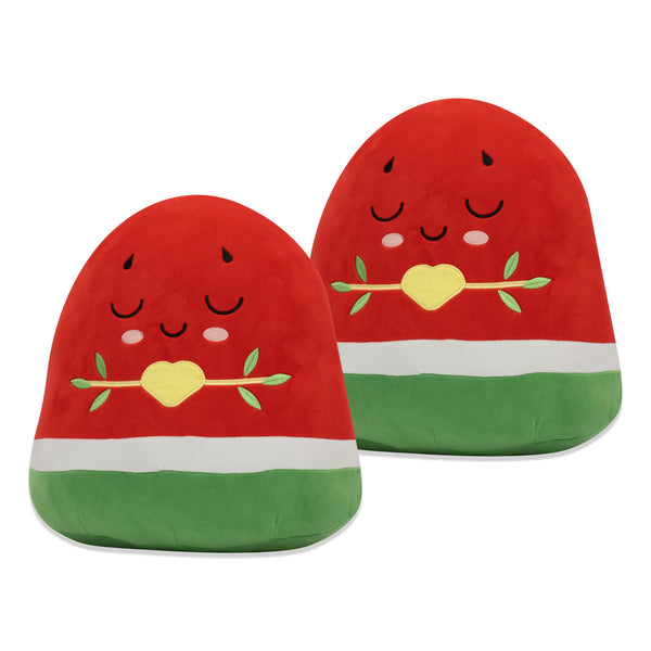 2 Watermelon Plushie - 40cm Soft Cuddly Pillow Adorable Muslim Doll [DEAL] | Eid Gift