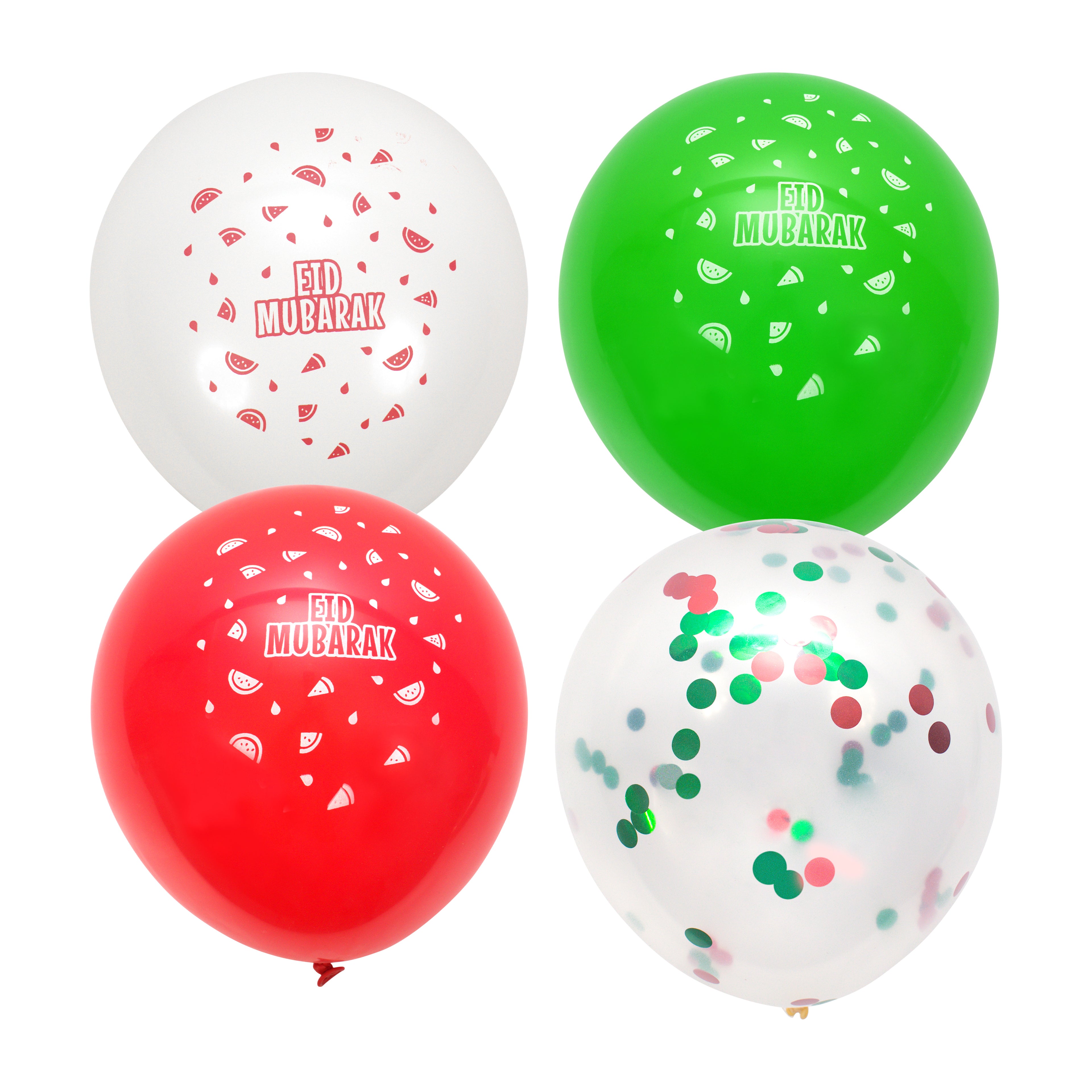 Eid Mubarak Palestine Themed Balloons - Watermelon Decoration Latex Balloons