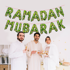 Ramadan  Palestine Themed Decoration | Ramadan Mubarak Watermelon Foil Letter Balloons Hanging Decoration Green