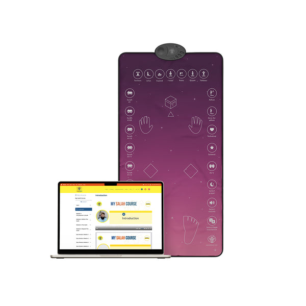 Summer Bundle for Adults/Reverts | Interactive Pink Prayer Mat and Online Digital Salah Course