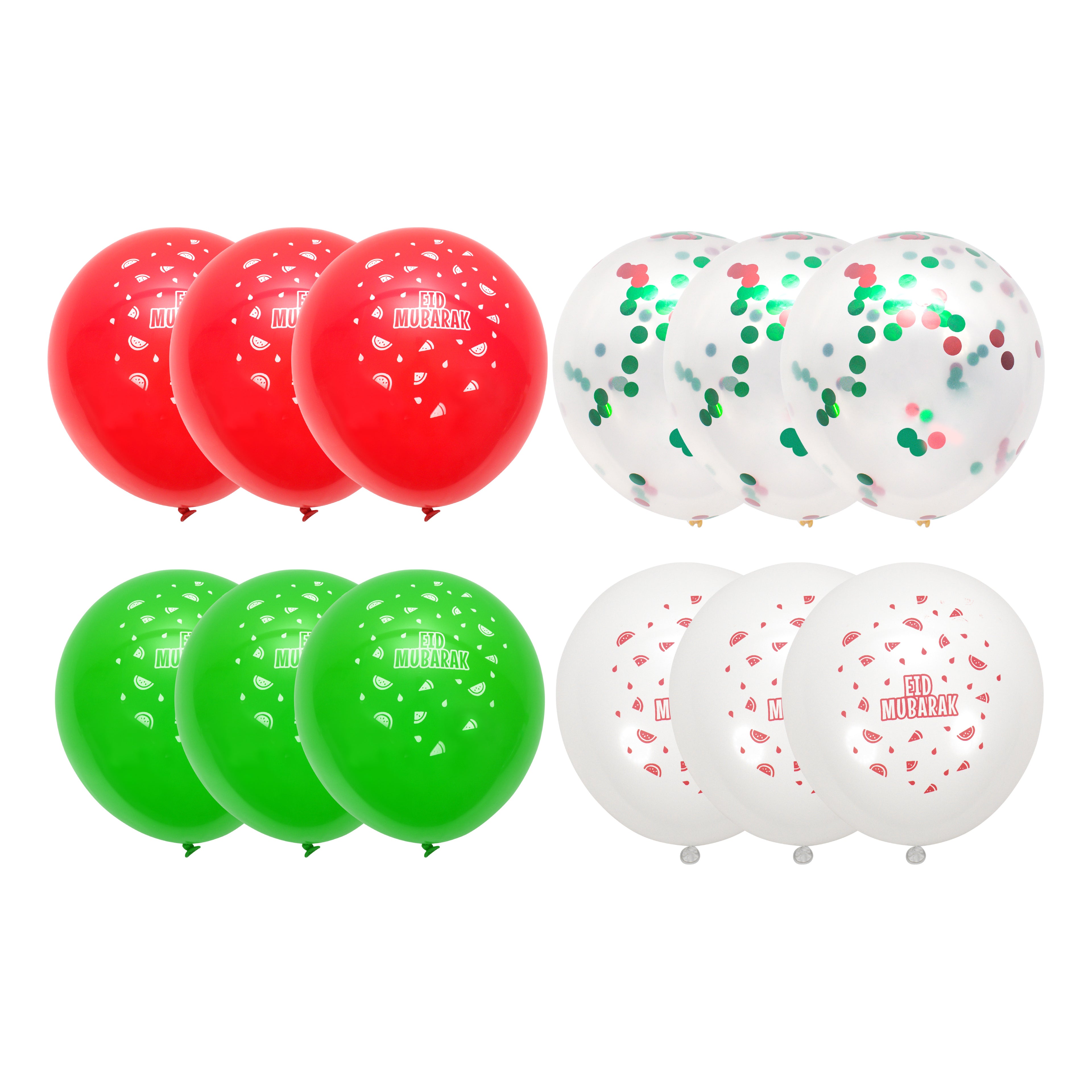 Eid Mubarak Palestine Themed Balloons - Watermelon Decoration Latex Balloons
