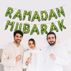Ramadan  Palestine Themed Decoration | Ramadan Mubarak Watermelon Foil Letter Balloons Hanging Decoration Green