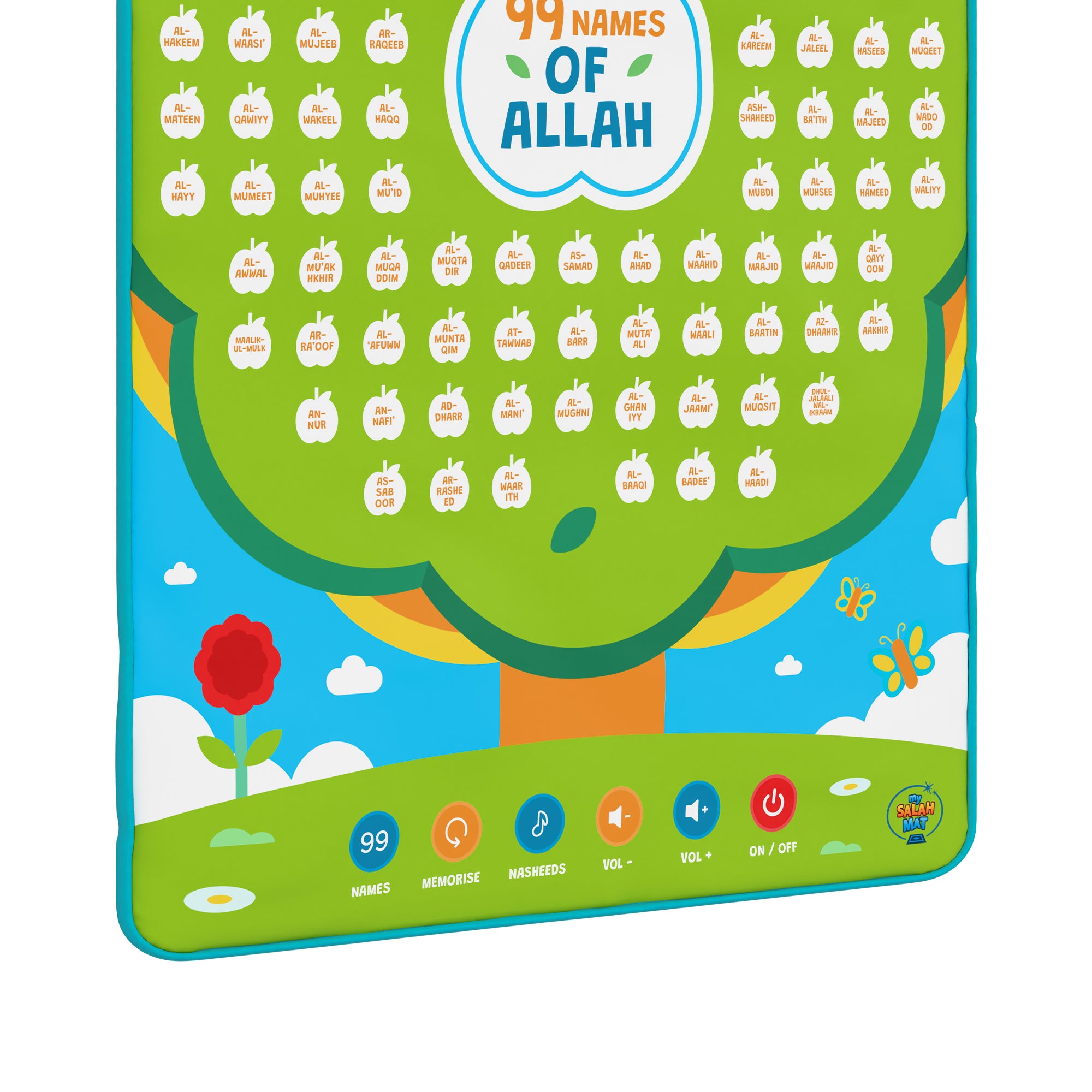 99 Names of Allah Interactive Audio Mat & Wall Art | Learn About All 99 Names of Allah with Stories & Memorisation Function | A beautiful Ramadan and Eid gift for loved ones
