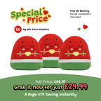 Pack of 3 Watermelon Plushie - 40cm Soft Cuddly Pillow Adorable Fruit Plush Muslim Doll [SPECIAL DEAL]  | A beautiful Ramadan & Eid Gift for Loved Ones