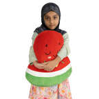 Watermelon Plushie - 40cm Soft Cuddly Pillow Adorable Fruit Plush Muslim Doll | A beautiful Ramadan and Eid gift for loved ones