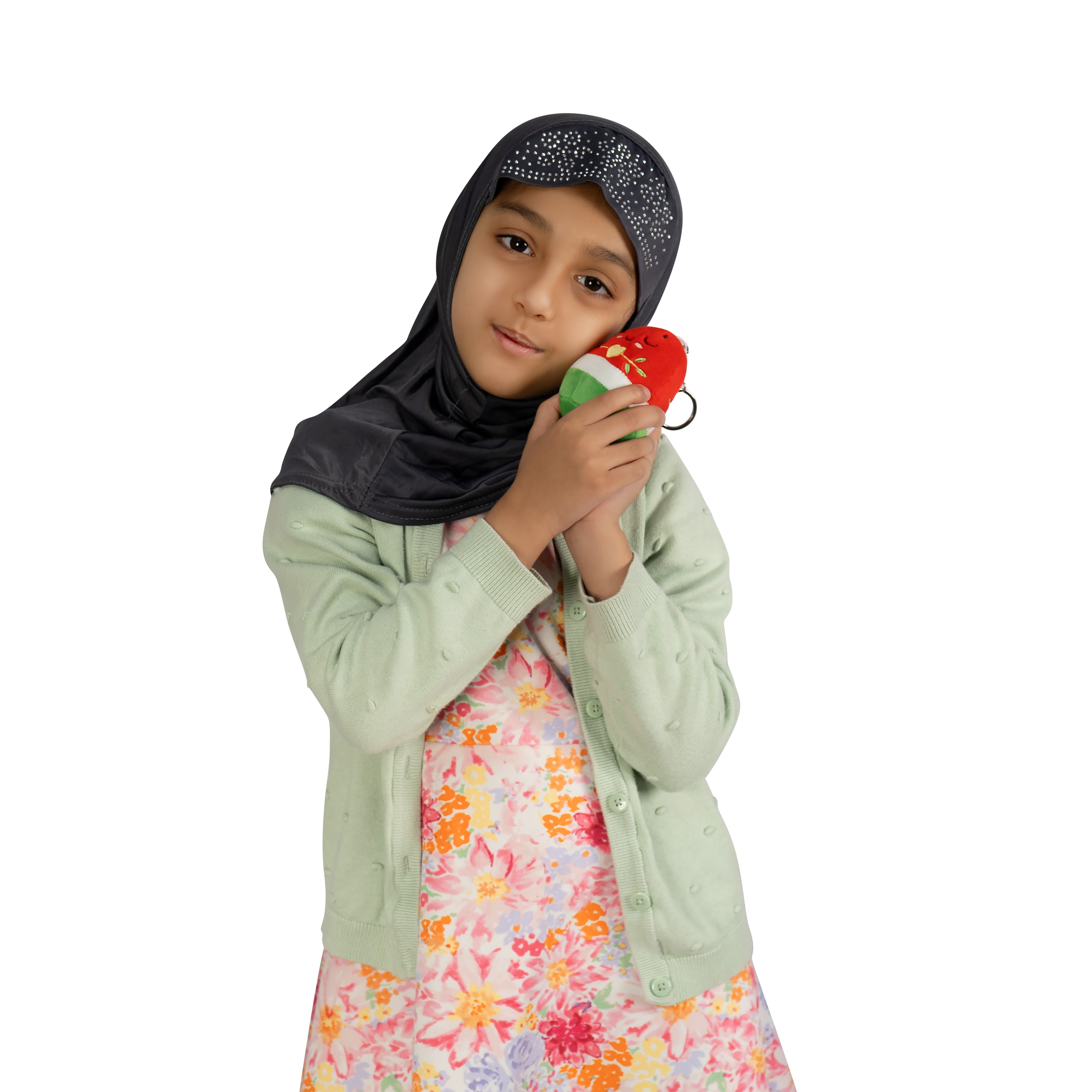 5 Watermelon Keyring Bundle - Soft Plush Adorable Fruit Muslim Doll | A beautiful Ramadan and Eid gift for loved ones