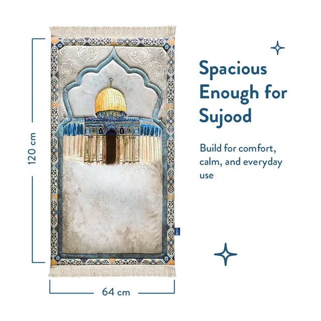 Al Aqsa design padded prayer rug