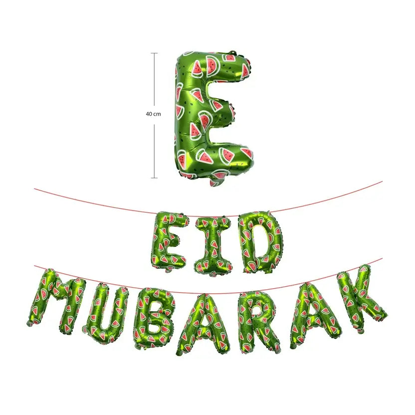 Green Watermelon Eid Balloons