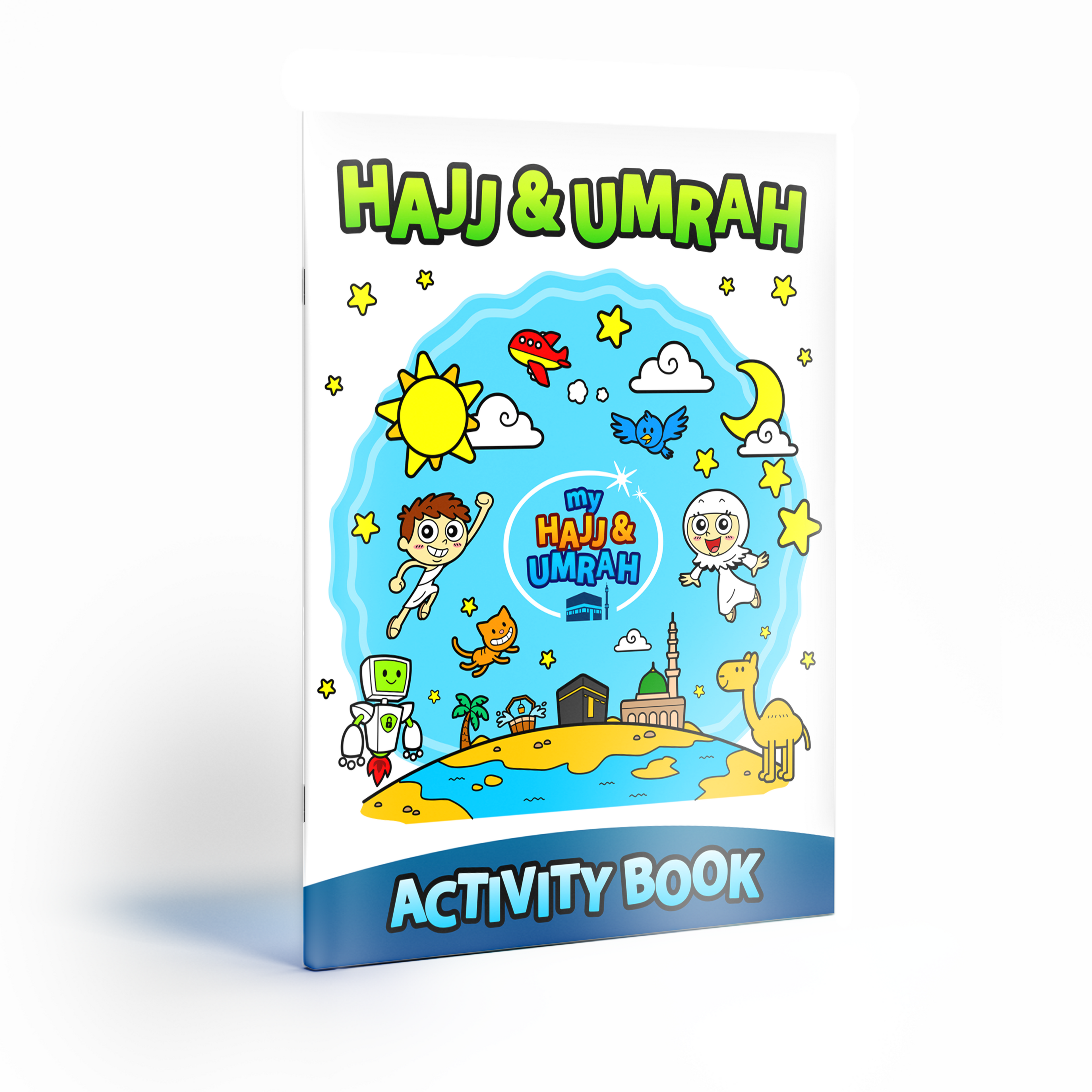Hajj and Umrah activity Booklet, Hajj and umrah, what is hajj amd umrah, how to explain hajj to kids, how to explain umrah to kids, guide to islam, homeschool islamic book