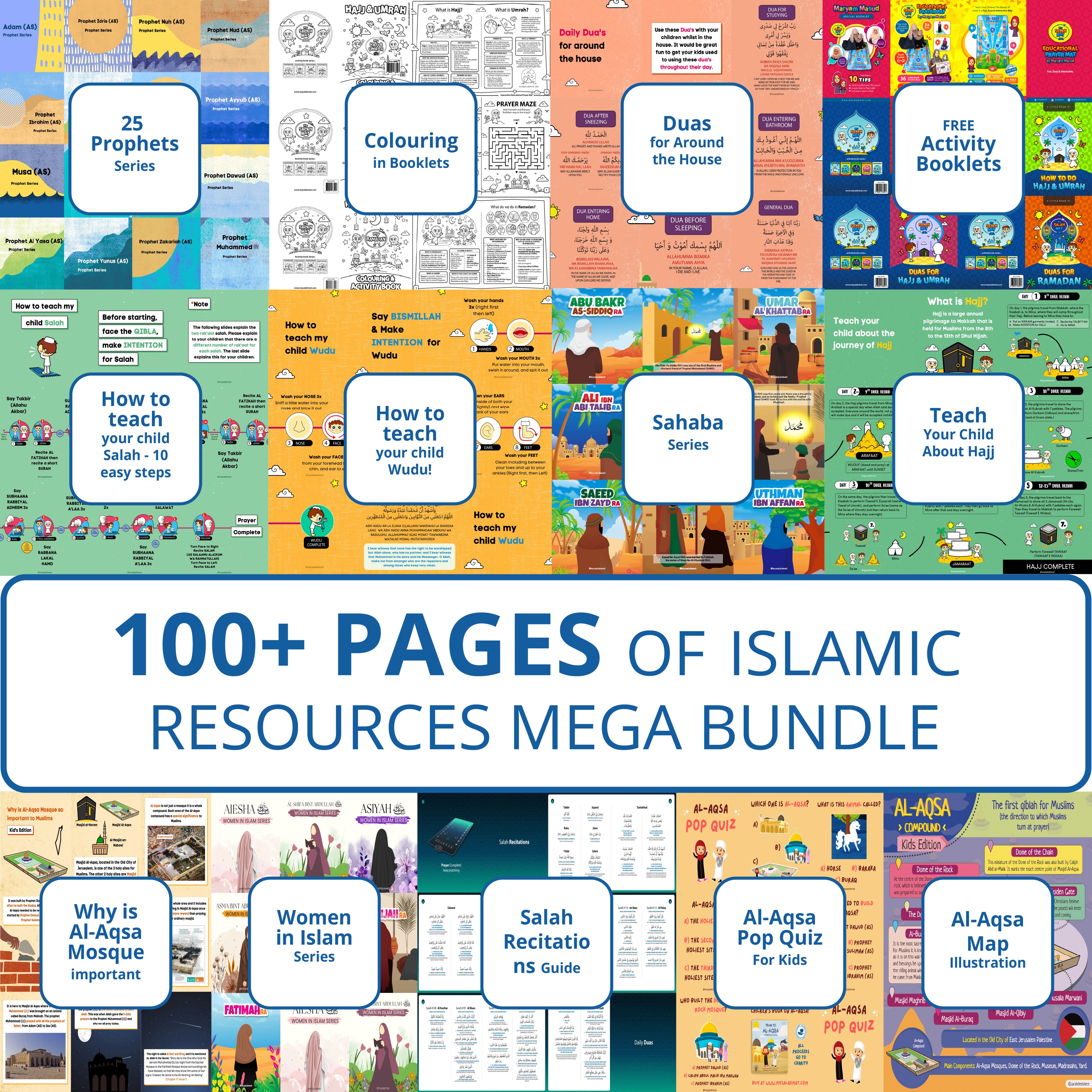 Islamic Resources MEGA BUNDLE | 100+ Pages of Educational Resources | Ramadan & Eid Gift