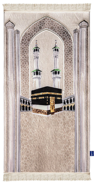 Adult Premium Padded Prayer Mat with Masjid al-Haram Design