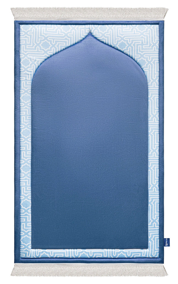 Padded Kids Prayer Mat with Classic Blue Design