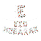 Islamic Eid Mubarak white balloons