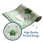 Adult Padded Prayer Mat with Al-Masjid an-Nabawi Design by Urban Rugs UK | Ramadan & Eid Gift