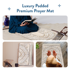 Adult Premium Padded Prayer Mat with Antique Indian Arch Design | Urban Rugs UK | Ramadan & Eid Gift