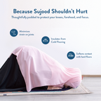 Adult Padded Prayer Mat with Blue Crescent Moon Design | Urban Rugs UK | A beautiful Ramadan & Eid Gift for Loved Ones