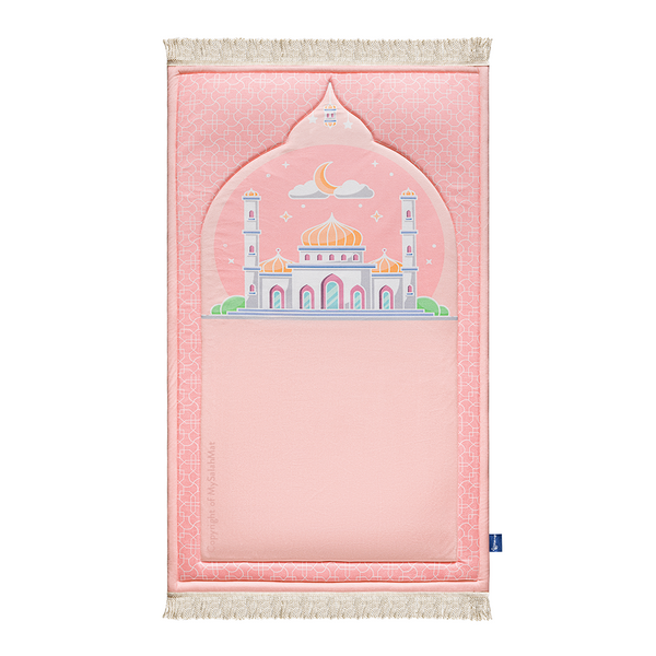 Padded Kids Prayer Mat with Blush Pink Design | Urban Rugs UK
