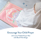 Padded Kids Prayer Mat with Blush Pink Design | Urban Rugs UK | Ramadan & Eid Gift
