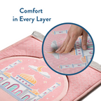 Padded Kids Prayer Mat with Blush Pink Design | Urban Rugs UK | Ramadan & Eid Gift