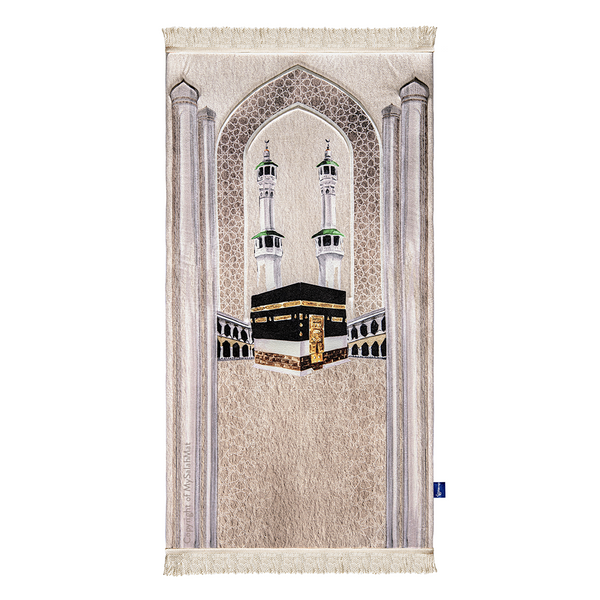 Adult Premium Padded Prayer Mat with Masjid al-Haram Design | Urban Rugs UK