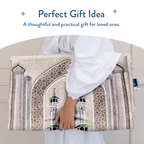 Adult Premium Padded Prayer Mat with Masjid al-Haram Design | Urban Rugs UK | A beautiful Ramadan & Eid Gift for Loved Ones