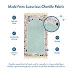 Adult Padded Prayer Mat with Soft Mint Floral Design | Urban Rugs UK | Ramadan & Eid Gift