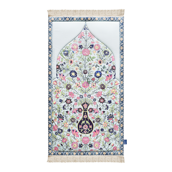 Adult Premium Padded Prayer Mat with Spring Blossoms Design | Urban Rugs UK