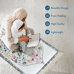 Adult Premium Padded Prayer Mat with Spring Blossoms Design | Urban Rugs UK | Ramadan & Eid Gift
