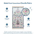Adult Premium Padded Prayer Mat with Spring Blossoms Design | Urban Rugs UK | Ramadan & Eid Gift