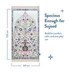 Adult Premium Padded Prayer Mat with Spring Blossoms Design | Urban Rugs UK | Ramadan & Eid Gift