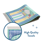 Padded Kids Prayer Mat with Aqua Mumbai Mosque Design by Urban Rugs UK | A beautiful Ramadan & Eid Gift for Loved Ones