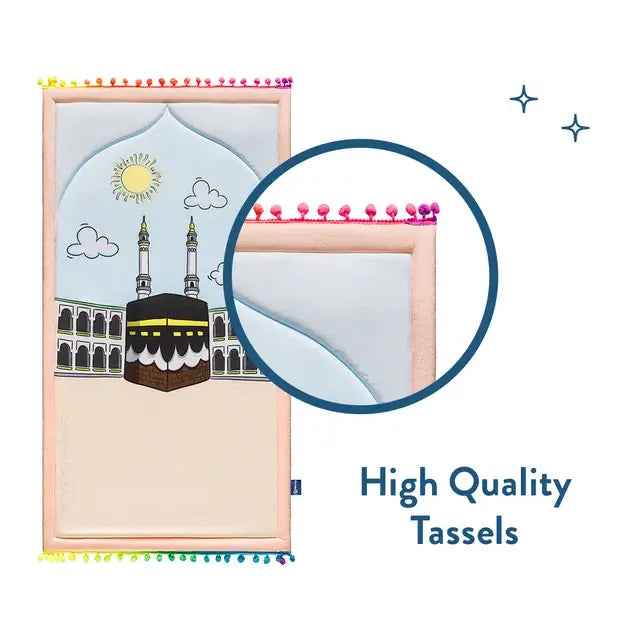 Padded Toddler Prayer Mat with Midday in Mecca Design