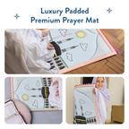 Padded Toddler Prayer Mat with Midday in Mecca Design by Urban Rugs UK | A beautiful Ramadan & Eid Gift for Loved Ones