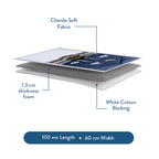 Padded Toddler Prayer Mat with Midnight in Mecca Design by Urban Rugs UK | A beautiful Ramadan & Eid Gift for Loved Ones