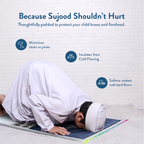 Padded Toddler Prayer Mat with Midnight in Mecca Design by Urban Rugs UK | A beautiful Ramadan & Eid Gift for Loved Ones