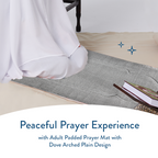 Adult Padded Prayer Mat with Luxury Coal Arch Design by Urban Rugs UK | A beautiful Ramadan & Eid Gift for Loved Ones