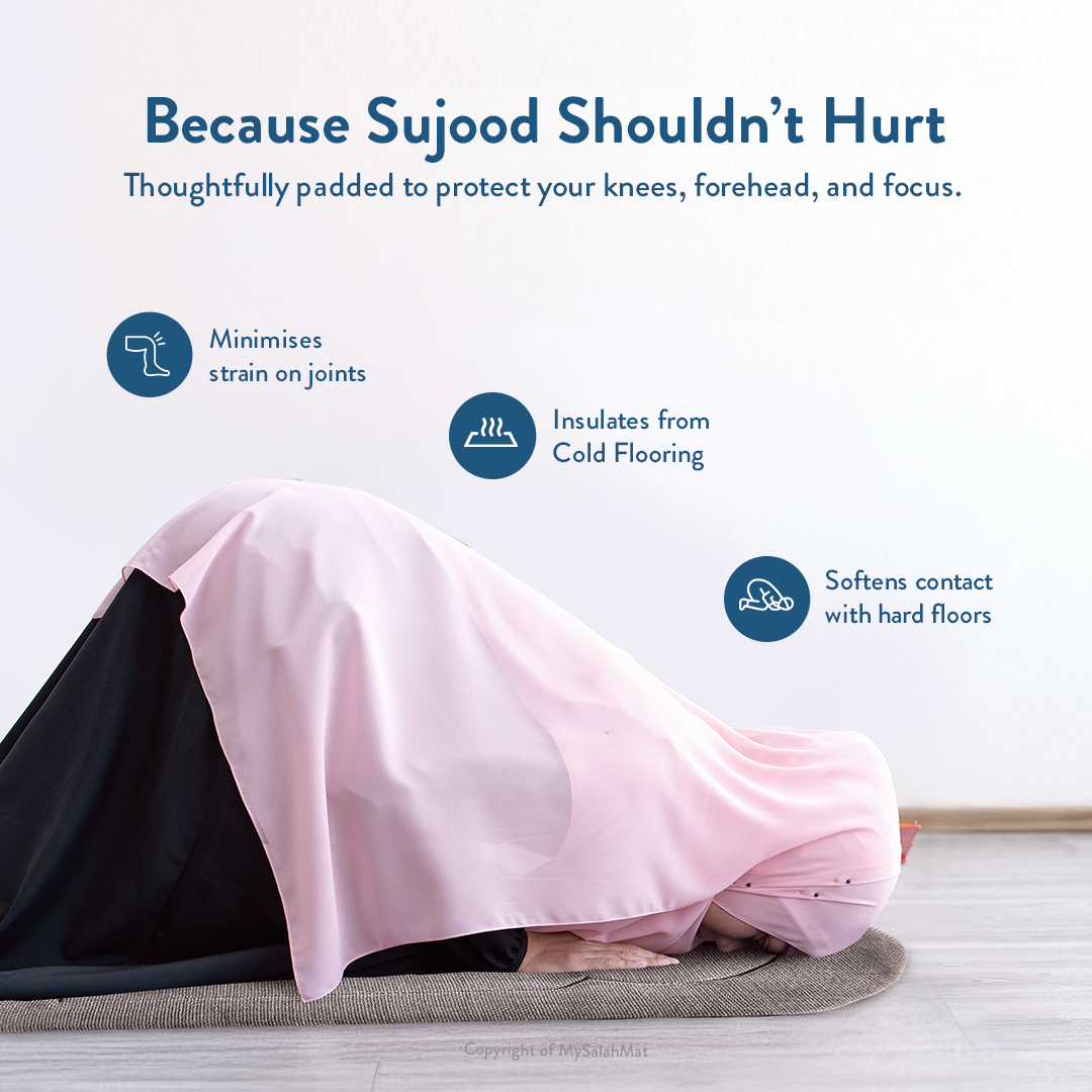 Adult Padded Prayer Mat with Luxury Coal Arch Design by Urban Rugs UK | A beautiful Ramadan & Eid Gift for Loved Ones