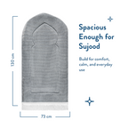 Adult Padded Prayer Mat with Luxury Coal Arch Design by Urban Rugs UK | A beautiful Ramadan & Eid Gift for Loved Ones